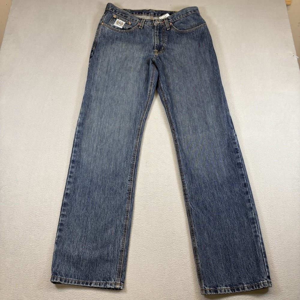 Cinch White Label Jeans Men 32x34 Relaxed Fit Straight Leg Stonewash MB92834013